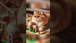 Cute Cat Playing With Buildings |#Shorts #Viralshorts #Cat