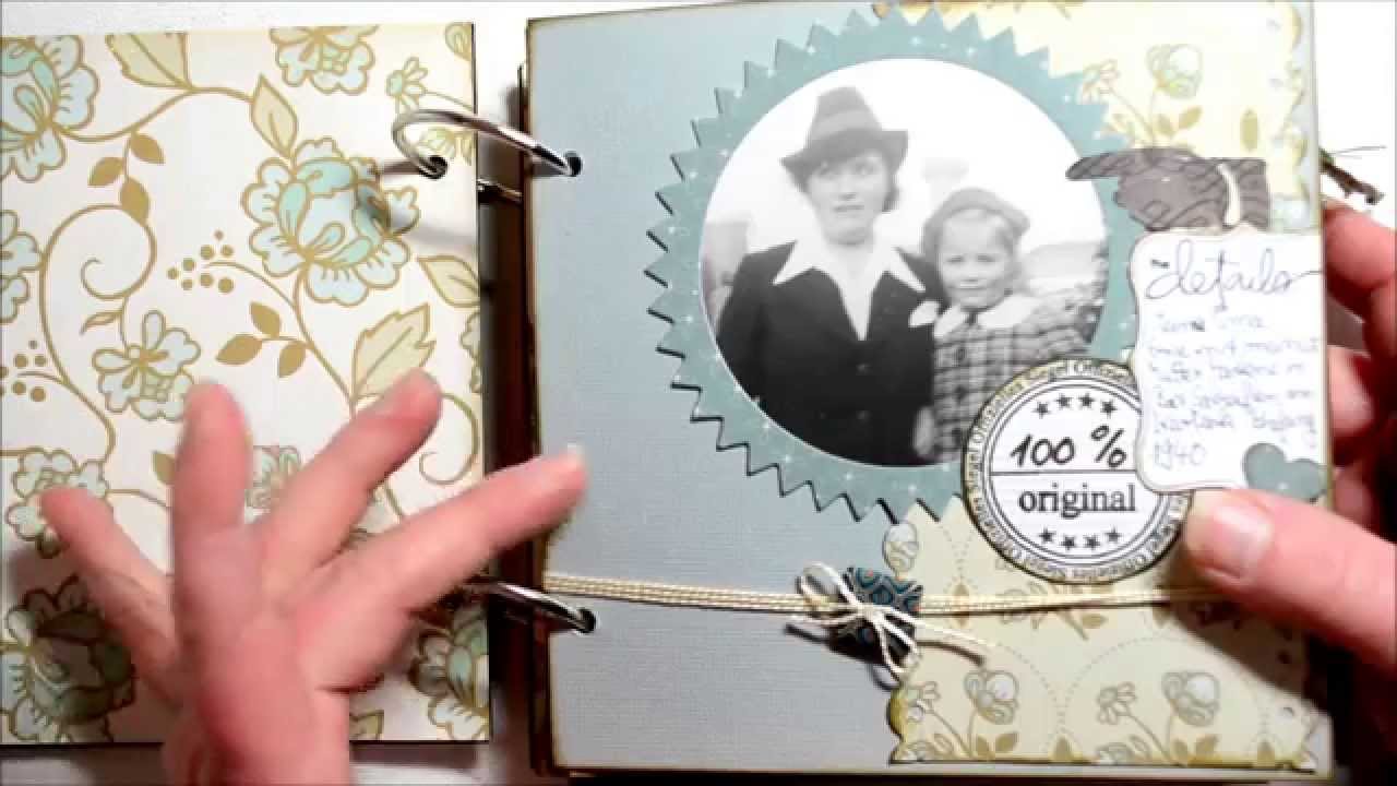 Scrapbook Mini Album Vintage Foto Album Selbst Gemacht Basteln Mit Papier Deutsch Youtube