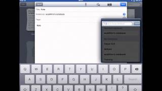 Using Notebooks in Evernote for the iPad