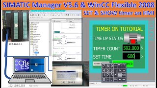 PLC S7-300 connect with touch screen how to set and show timer on HMI