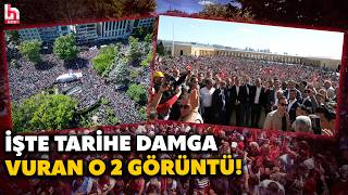 Tari̇hi̇ Bi̇r Gün, Tari̇fsi̇z Bi̇r Sevgi̇ Meydanlara Sığmayan Binler Atasına Koştu İşte O Görüntüler...
