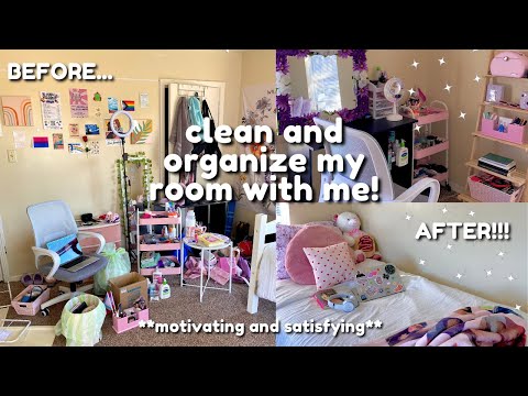 clean and organize my room with me for 2023 + ROOM TOUR *satisfying*