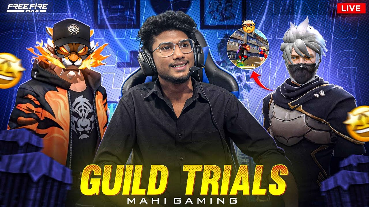 FREE FIRE LIVE IN TELUGU GUILD TRAILS AND4V4 ROOMS AND MAD REACTION🔥 ON YOUR GAMEPLAY❤️WITH FACECAM🤯