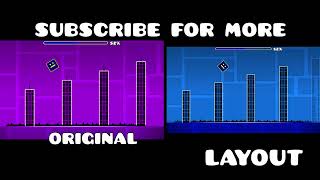 level 1 Original vs Layout | Geometry Dash Comparison