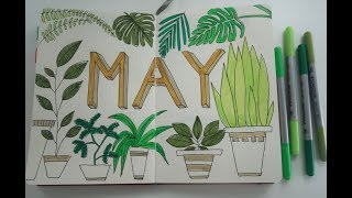 ASMR | May 2019 | Plan With Me! 📖 (Relaxing Bullet Journal Designing) 🖊