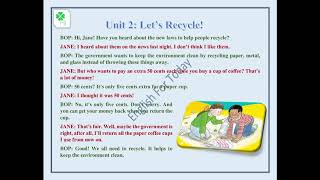 Unit 2 Let’s Recycle!
