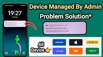 Device Managed By Admin || Automatically Resetting Soon || IT Lock Device || Problem Solution 2024.