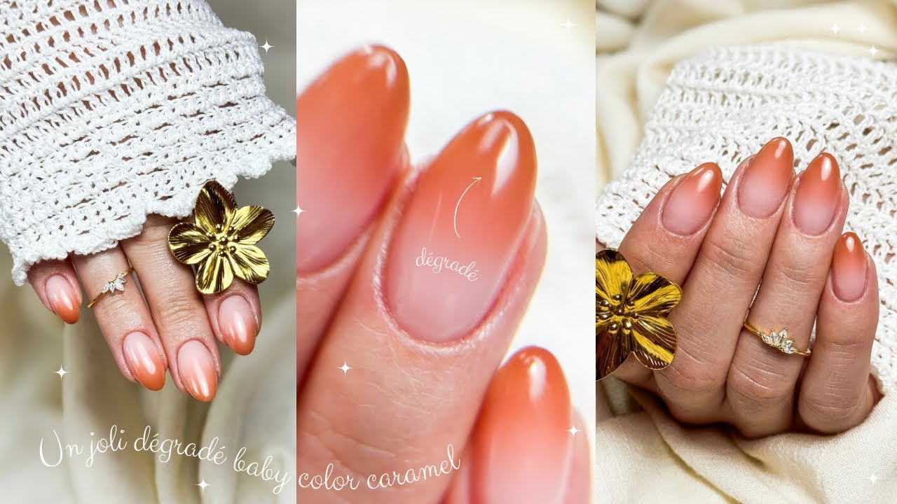 Un joli dégradé baby color caramel au fard