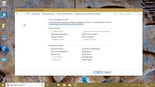 how to turn on or off security and maintenance messages in windows 10