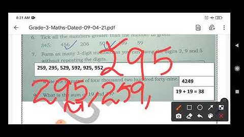 Grade 3 Math Skillsheet 9 Dated 09 04 2021