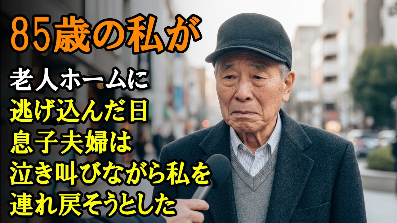 85歳の私が老人ホームに逃げ込んだ日、息子夫婦は泣き叫びながら私を連れ戻そうとしました