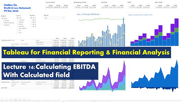 Lecture 16:  Calculating EBITDA with Calculated field - Course: Tableau for Financial Reporting & FA