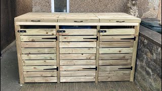 How to build a triple wheelie bin store - Simple DIY project