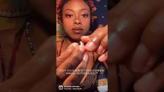 #locs #dreadlocks #starterlocs EASY HACK ON HOW TO PUT COWRIE SHELLS ON YOUR LOCS FOR BEGINNERS 🤍