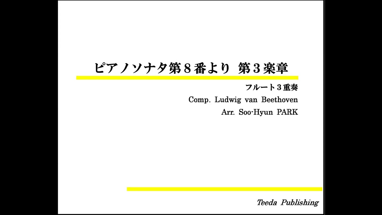 フルート3重奏 ピアノソナタ第８番より 第３楽章 ベートーヴェン 朴守賢