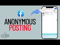 How To Use Facebook Group Anonymous Post Feature (2025)