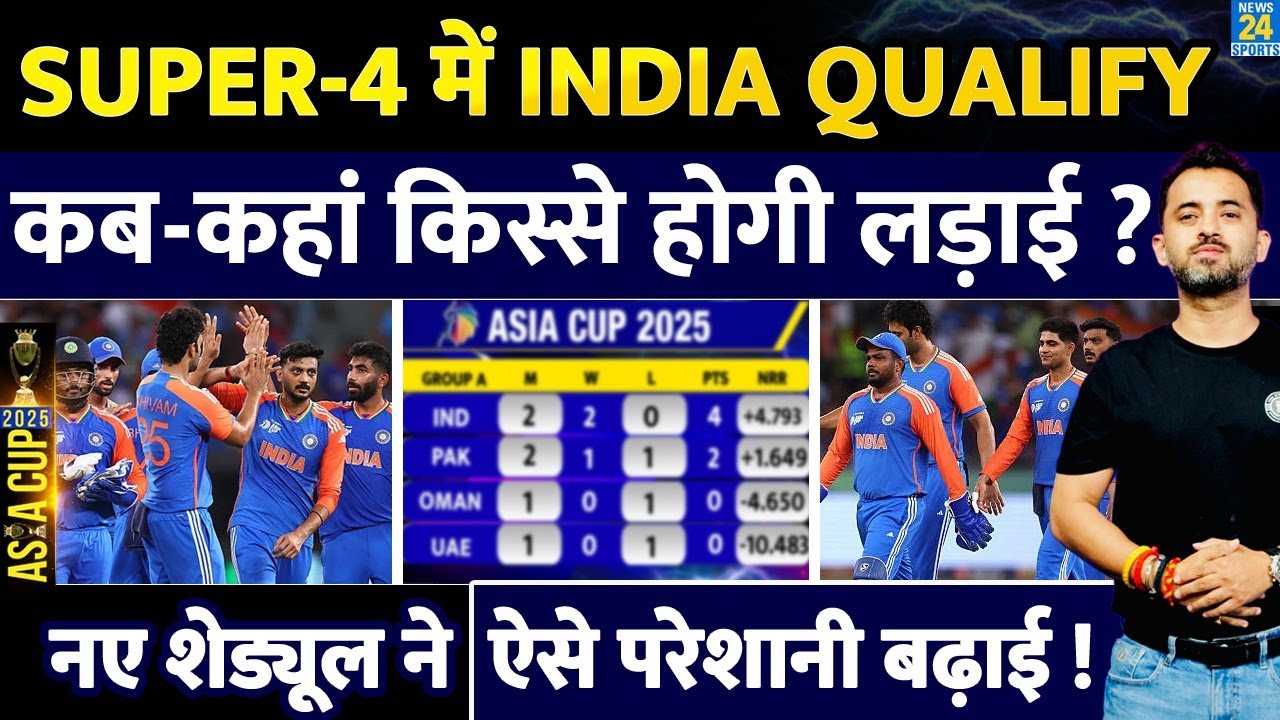Asia Cup 2025 : Super 4 में Team India हो गई Qualify, अब किस्से होगी टक्कर ? Pakistan | Afghanistan
