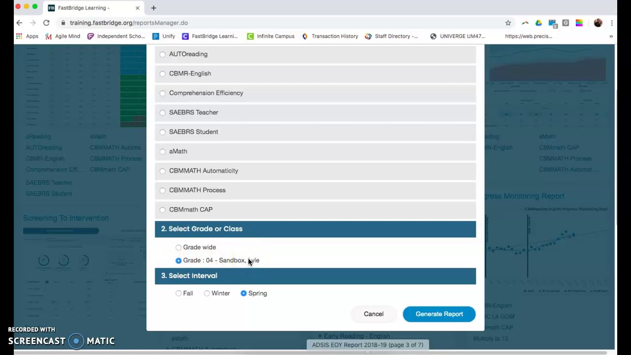FAST Group Screening Report Tutorial