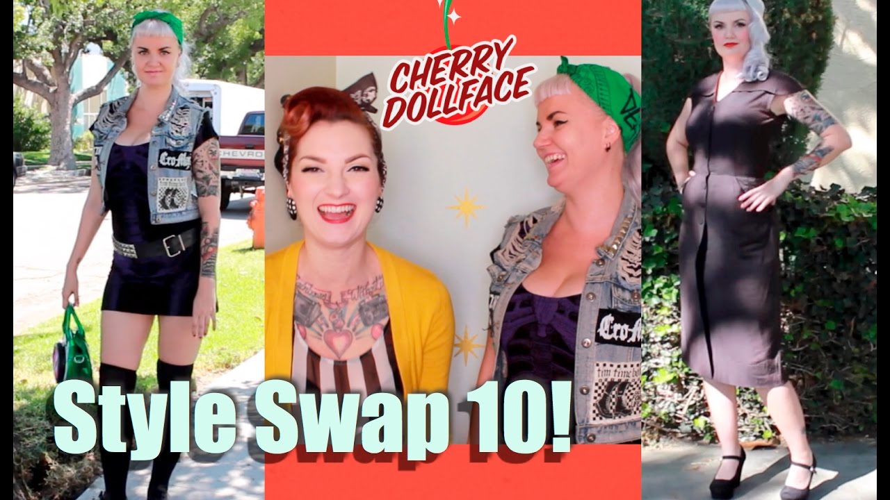 Style Swap 10: Punk Babe to 1950's Bad Girl! by CHERRY DOLLFACE