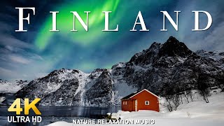 FINLAND in WINTER (4K UHD) - Relaxing Music Along With Beautiful Nature Video - 4K VIDEO UHD