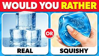 Would You Rather - REAL vs SQUISHY Edition 🎁🧊❤️🥟 Choose Your Squishy screenshot 3
