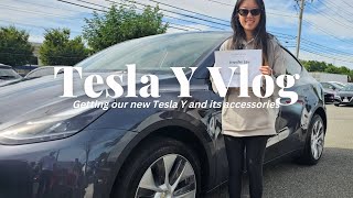 Buying the Tesla Y long range AWD 2023 and our massive best recommended accessories haul