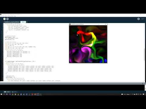 Fluid Simulation in Processing - First Try