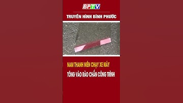 Nam thanh niên chạy xe máy tông vào rào chắn công trình đang thi công #shorts  | BPTV