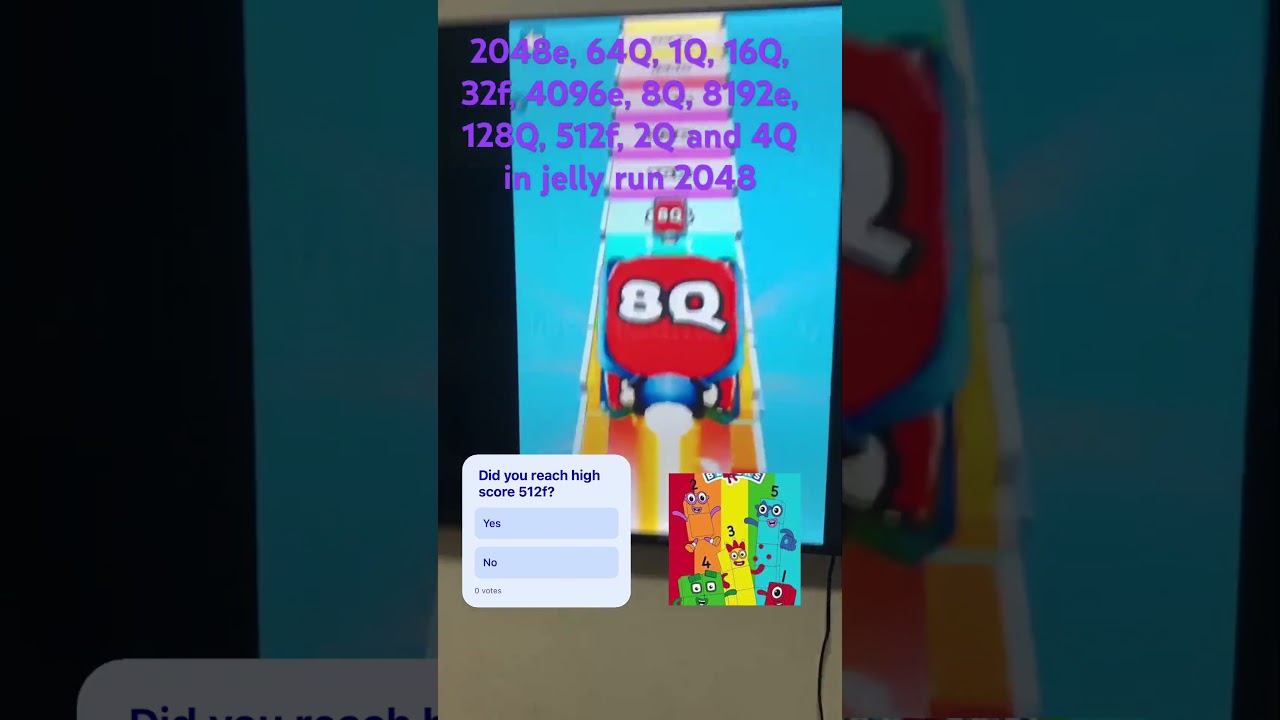 2048e, 64Q, 1Q, 16Q, 32f, 4096e, 8Q, 8192e, 128Q, 512f, 2Q and 4Q in jelly run 