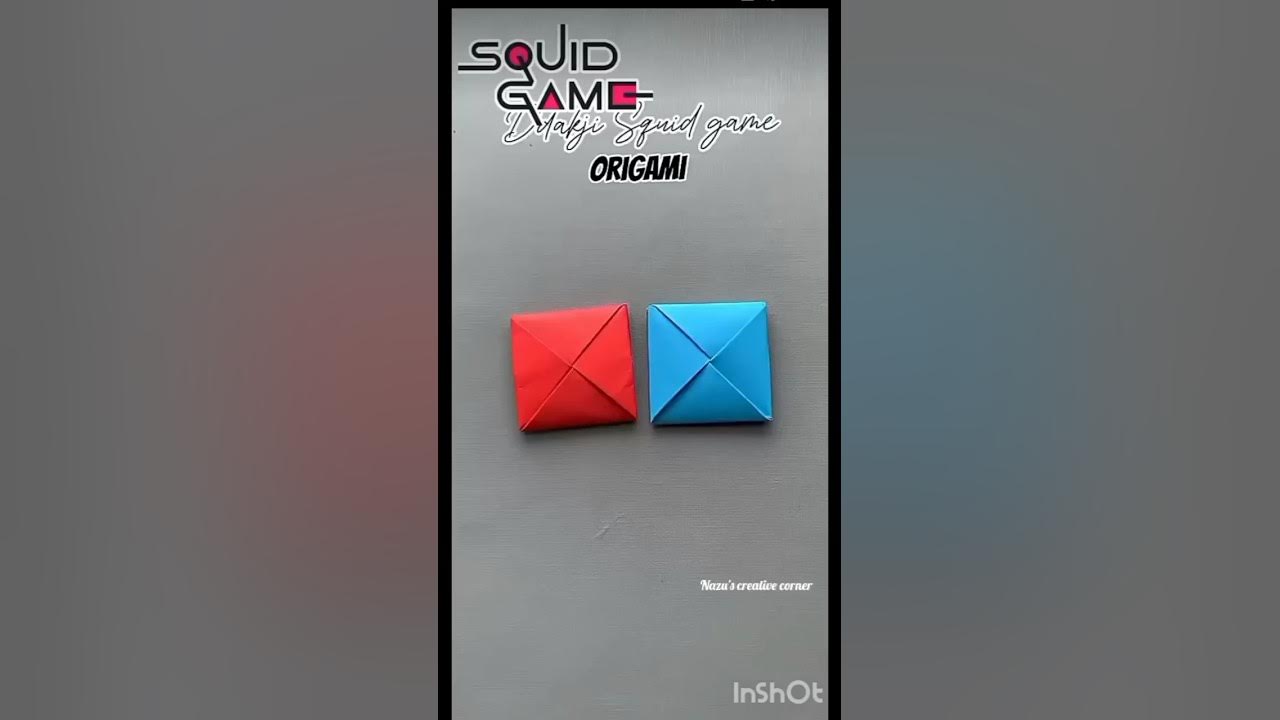 How To Make Squid Game DDAKJI Easy way | Diy DDAKJI #shorts #squidgame