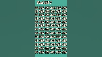 Only high concentrated one can spot 235  #1KCreator #viral #ytshorts #puzzles #shortsfeed