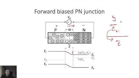 Effect of the forward bias on the concentration of minority carriers in the PN junction