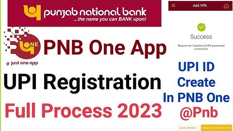 Pnb one UPI registration | Pnb one me UPI id kaise banaye | Pnb one create VPA | Pnb one manage VPA
