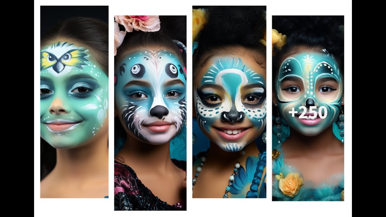 Midjourney Ai Art - Cute Painted Little Girl  