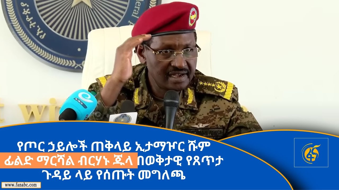 የጦር ኃይሎች ጠቅላይ ኢታማዦር ሹም ፊልድ ማርሻል ብርሃኑ ጁላ በወቅታዊ የጸጥታ ጉዳይ ላይ የሰጡት መግለጫ