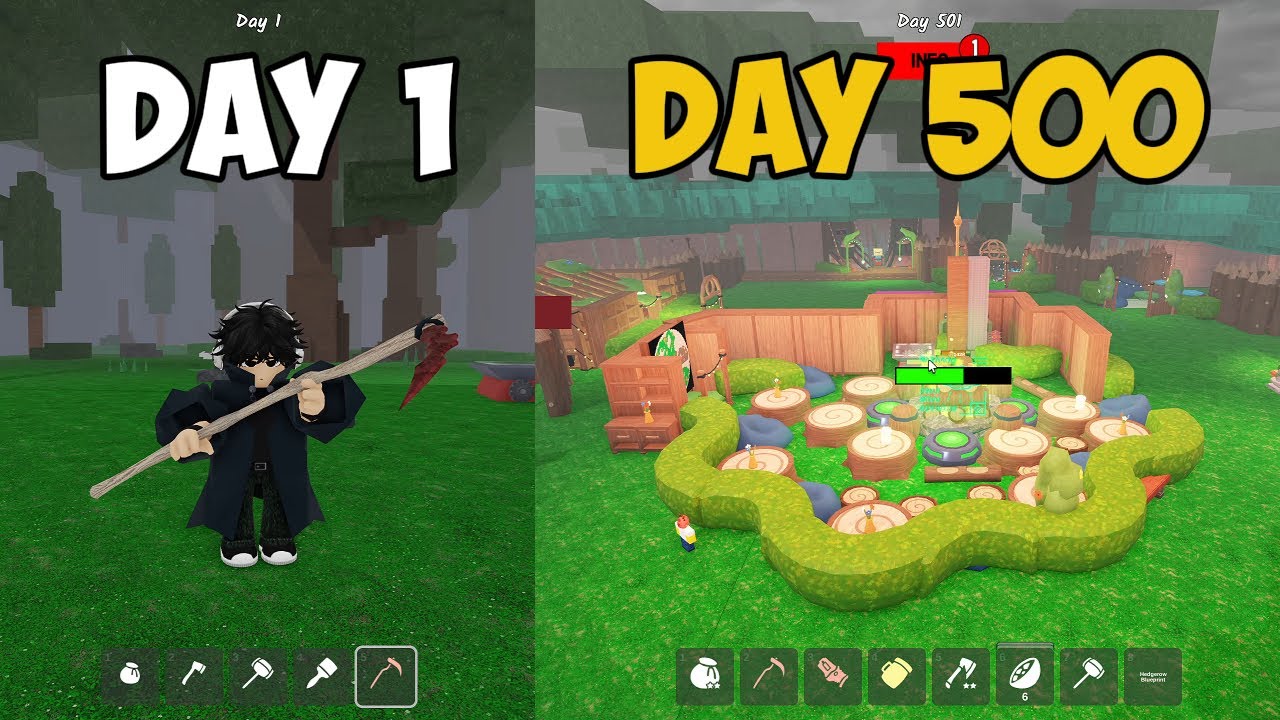 I Survived 500 Days in 99 Nights in the Forest with Vampire Class | Roblox