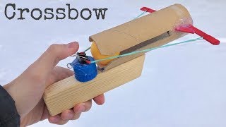 How to Make a Crossbow for Ping Pong Ball - DIY Mini Crossbow