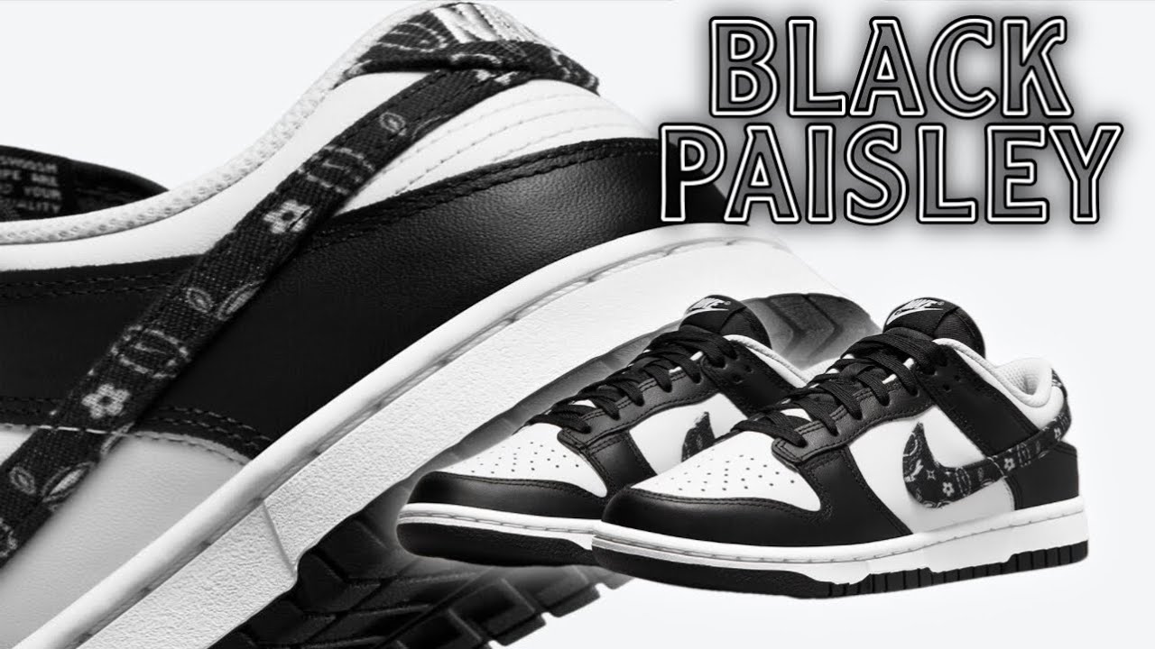 BLACK PAISLEY' DUNK LOWS - YouTube