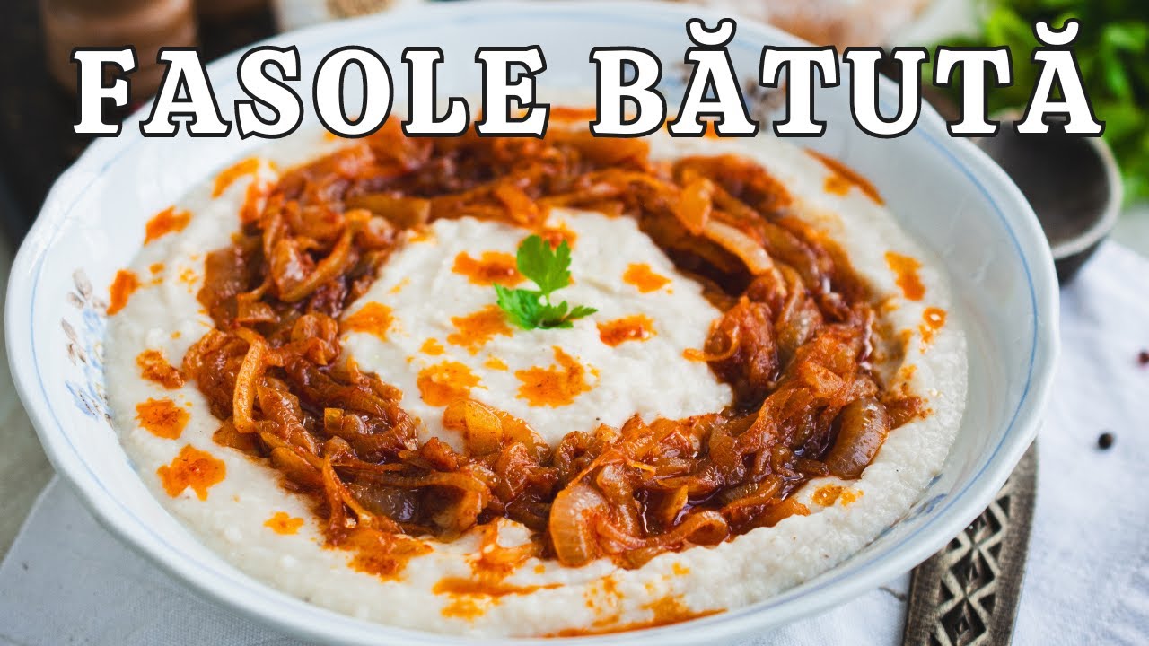 Sunt 2 ingrediente care-i dau gust! Rețeta de fasole BĂTUTĂ cu ceapă caramelizată și usturoi. CC SUB
