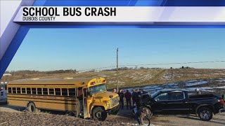One person injured in school bus crash in Dubois County