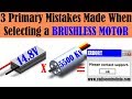 Top 3 Mistakes When Selecting a Brushless Motor