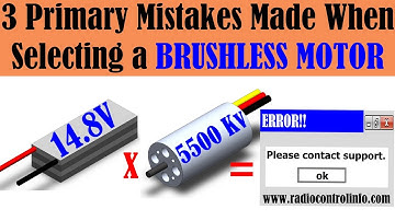 Top 3 Mistakes When Selecting a Brushless Motor