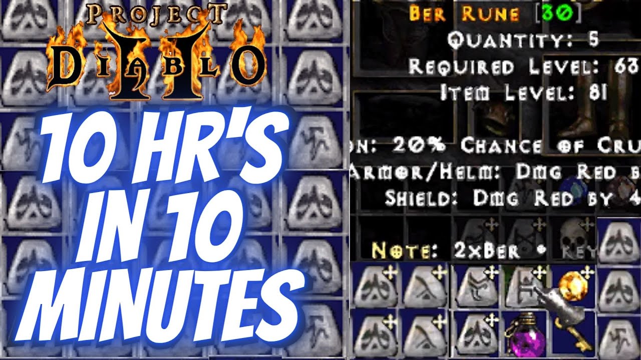 Project Diablo 2 (PD2) How To Farm HR'S (HIGH RUNES) Season 2 