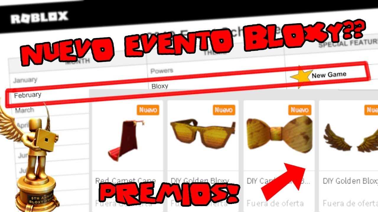 Los Premios Del Nuevo Evento Bloxy 2019 De Roblox Youtube - premios evento bloxys roblox zagonproxy yt