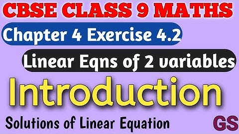 Chapter 4 - Exercise 4.2 - Introduction - Linear Equations in 2 variables - CBSE Class 9 Maths Tamil