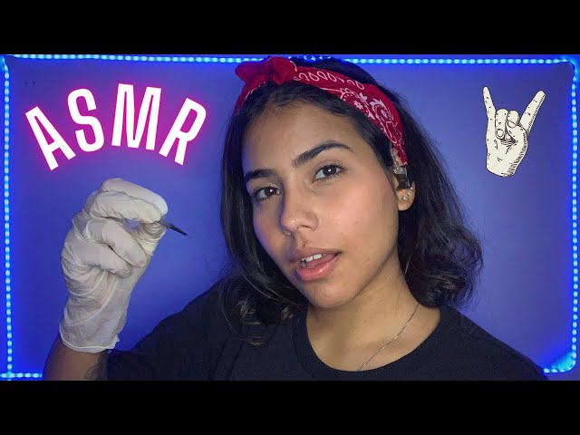 ASMR FAZENDO TATUAGEM | som de máquina | voz suave | gatilhos visuais