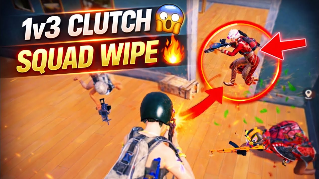 1v3 Clutch Squad Wipe 😱🔥 | Insane Close Range Fight | BGMI Pro Gameplay ...