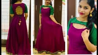 101 Anarkali dresses designs from old saree// long frocks //convert silk saree into new dress