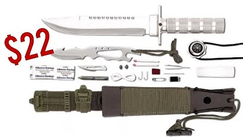 $22 Amazon SURVIVAL KNIFE Review!