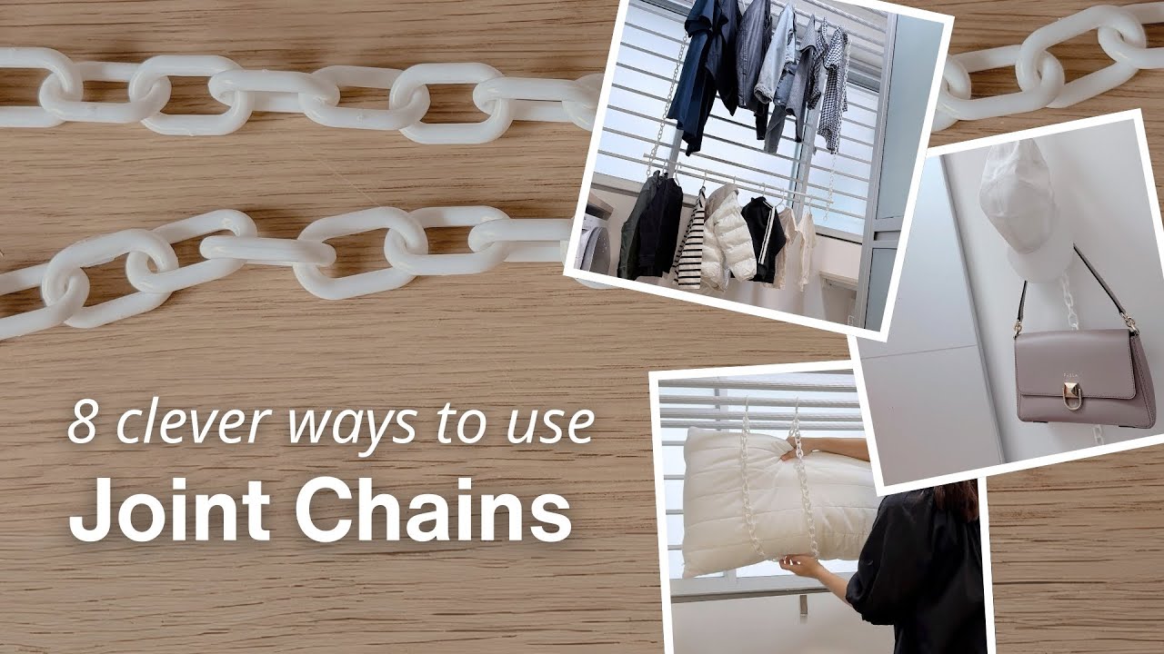 8 space-saving ideas with joint chains | Daiso organising hacks
